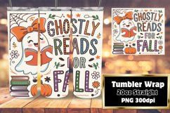 Sublimation Designs for 20oz Tumbler , Ghost Books Product Image 1