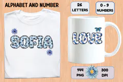 Coquette Shabby Chic Alphabet PNG Letters & Numbers 300DPI Product Image 6
