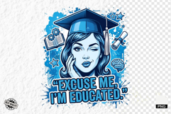 Graduation Funny Girl PNG - Graduation PNG Sublimation Product Image 1