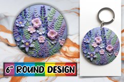 Springtime Joy Keychain - Flower Embroidery Product Image 1