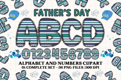 Father’s Day Alphabet clipart, father’s day letters doodle Product Image 1