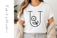 Alphabet, Letters, Monogram, Black flowers Product Image 1