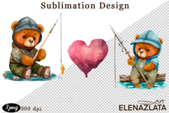 Teddy Bear Sublimation, Sea Bear PNG design Product Image 1