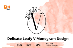 Delicate Leafy Monogram Design Product Image 1