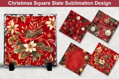 Christmas Square Sublimation Slate Designs Product Image 1