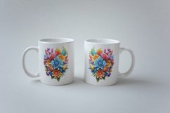 3d Flower Sublimation Mug, 3d mug wrap, 30 PNG Designs Product Image 22