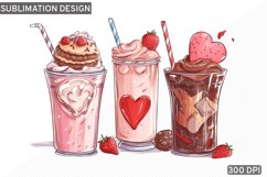 Valentine&#039;s Day Coffee PNG Sublimation design Product Image 1