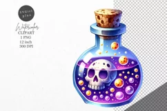 Halloween clipart, Potion bottle clipart, Kids Halloween Product Image 1
