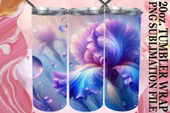 Sublimation Delight 20oz tumbler wrap, 3D Flower Product Image 1