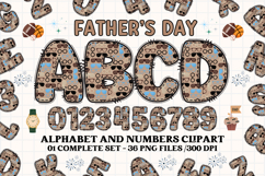 Father’s Day Alphabet clipart, father’s day letters doodle Product Image 1