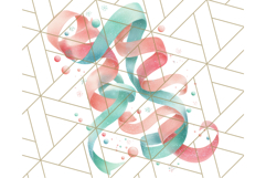 Coral and Aqua Christmas Clipart PNG, Pastel Holiday Art Product Image 2