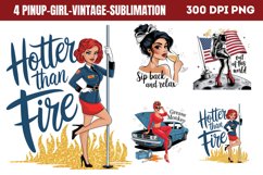 Pinup Girl Vintage Sublimation Bundle PNG Product Image 3