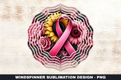 Cancer Awareness Ribbon Wind Spinner Sublimation Design Product Image 1