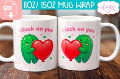 Cute Valentine Mug Wrap PNG, Funny Valentines mug template Product Image 2