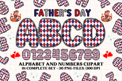 Father’s Day Alphabet clipart, father’s day letters doodle Product Image 1