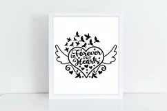 Forever In Our Hearts Svg, Memorial Svg, In Loving Memory. Product Image 2