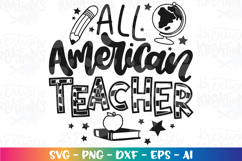 4th of July svg All American Teacher Teaching classroom Product Image 2
