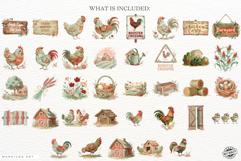 Dreamy Summer Chicken Barn Clipart Product Image 4