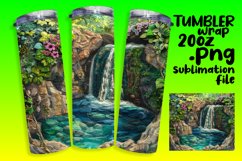 Summer Bliss 3D Tumbler Wrap Sublimation Design Product Image 1