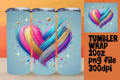 VIBRANT Sublimation Tumbler Design , Heart Product Image 1