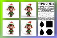 Festive 3D Chibi Round Earrings - Unique Sublimations Product Image 1