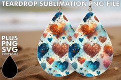 Elegant Teardrop EARRINGS Ideas PNG, Heart Product Image 1