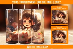 Cute Birthday Tumbler Wraps, Sublimation Wrap Product Image 1