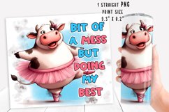 Funny Cow Skinny Tumbler Wrap Humorous Sayings PNG 20 oz. Product Image 2