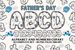Father’s Day Alphabet clipart, father’s day letters doodle Product Image 1