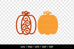 Two layered Pumpkin Earring SVG, Autumn Jewelry Template Product Image 2