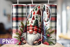 Christmas Gnome Tumbler Sublimation - 20 Oz Skinny Tumbler Product Image 1