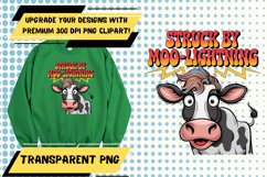 Elegant PNG Artwork for T-Shirt Projects , Funny Cow Product Image 1