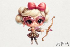 Lazy Pink Leopard girl for Clipart PNG Product Image 1