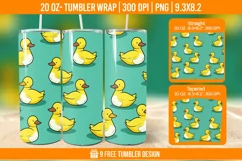 Duck Tumbler Wrap Designs, Sublimation Wrap Product Image 1