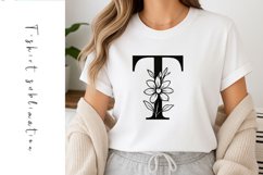 Alphabet, Letters, Monogram, Black flowers Product Image 1