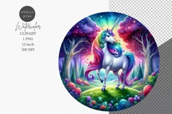 Fantasy clipart, Unicorn clipart, Nursery clipart Product Image 1