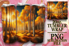Unique adventures 20oz tumbler wrap, Autumn Product Image 1