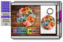 Serene Gardens: Round Sublimation Patterns Exhibition Product Image 1