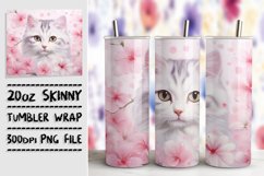 Purr-fectly Charming Tumbler: Glossy 3D Cats Product Image 1