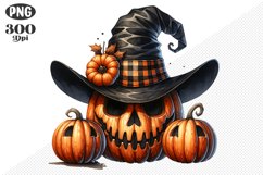 Halloween Pumpkin Sublimation - Clipart PNG Design Product Image 1
