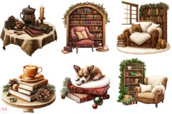 Christmas Bookish Clipart Product Image 4