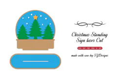 Christmas Sign SVG - Lasercut Stand Tabletop Product Image 2