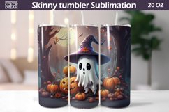 3D Cute Ghost Tumbler Sublimation | Ghost Tumbler Wrap Product Image 1