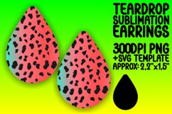 Leopard Print Gradient Teardrop Earring Wrap PNG Product Image 1