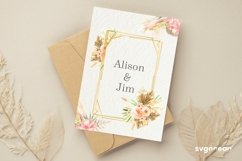 Boho Flowers Watercolor Clipart Bundle Product Image 24