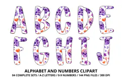 Halloween Alphabet Clipart PNG, watercolor letters doodle Product Image 2