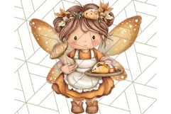 Halloween Fairy Clipart PNG, Spooky Cute Character Art Product Image 2