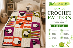 Sheep Crochet Blanket Pattern PDF Product Image 5