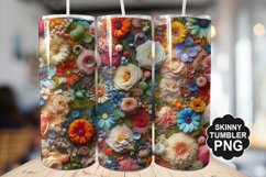 Beautiful Mixed Colorful Flowers - Tumbler PNG Design Product Image 1