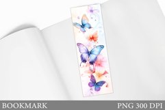 Butterfly Bookmark Sublimation. Butterflies Bookmark Design Product Image 1